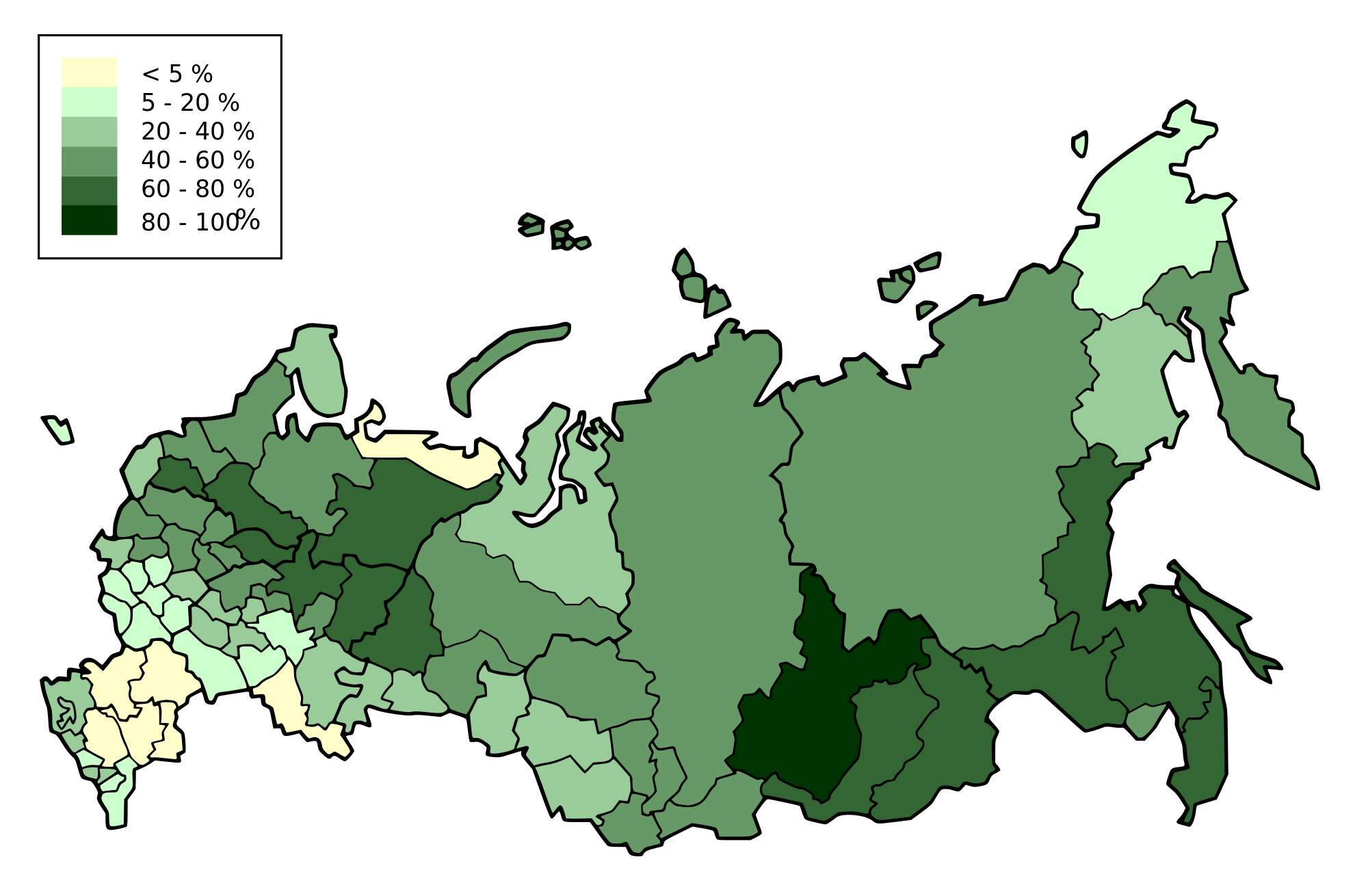 площадь лесов в россии